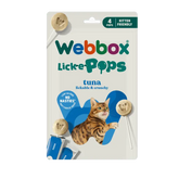 Webbox Lick-e-Pops friandises pour chat au thon 4 pcs